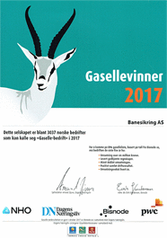 Gasellebedrift2017_Banesikring Gasellevinner 2017